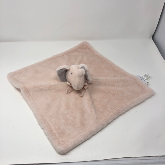 Pottery Barn Kids Monique Lhuillier Pink Elephant Security Blanket Lovey 14X14 - Picture 7 of 8